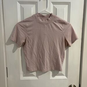 lululemon athletica Pink Short Sleeve Crop Top